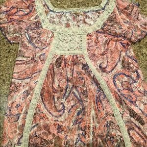 Lavish multicolor pink shirt large